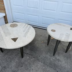Round Coffee Table and End Table 
