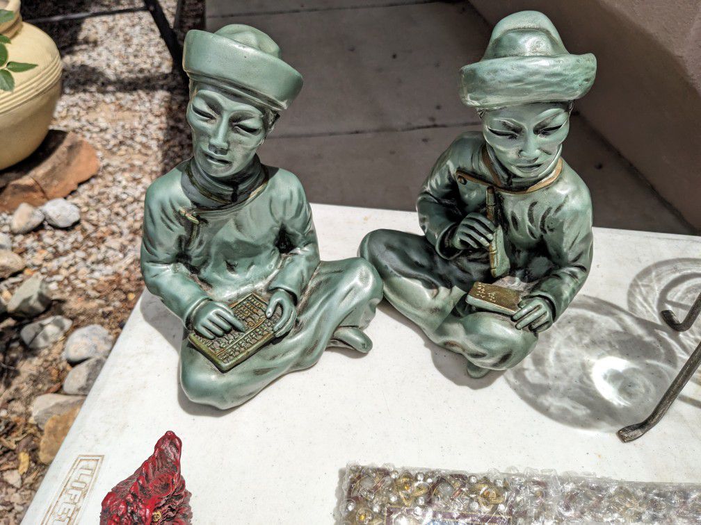 Two Vintage Asian Statues 