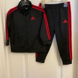 Adidas 18m Track Suit Black/Red