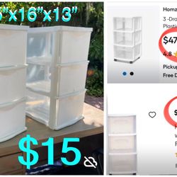 $15 For Both Containers storages 3 Drawers 25”x16”x13” in great condition no wheels