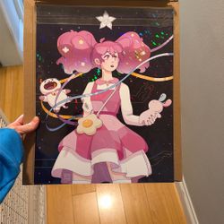 Bee And Puppycat Holographic Art Print 