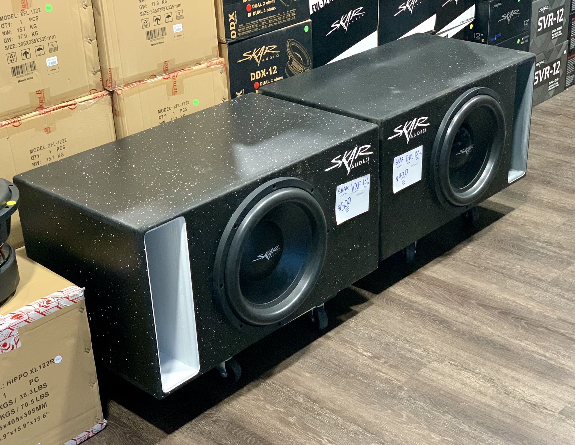 Skar VXF EVL 15” sub enclosure set up's!