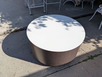 Round Stone Top Coffee Table
