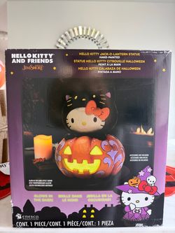 HUGE Glow-in-the-Dark Hello Kitty Jack-o’-Lantern Statue