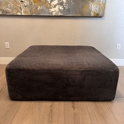 51” Oversized Smoke Gray Chenille Cocktail Ottoman- Jackson Furniture Mammoth