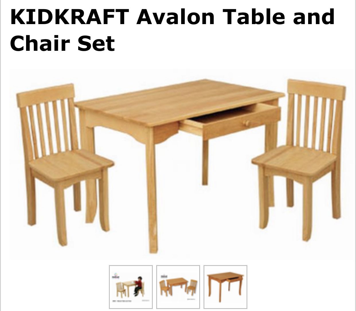 KIDKRAFT Table with 2 Chairs 