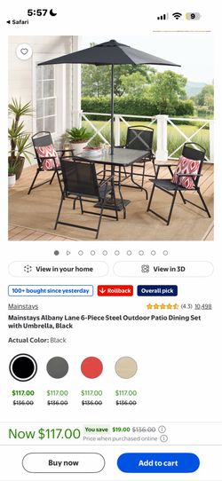 Patio Set Black