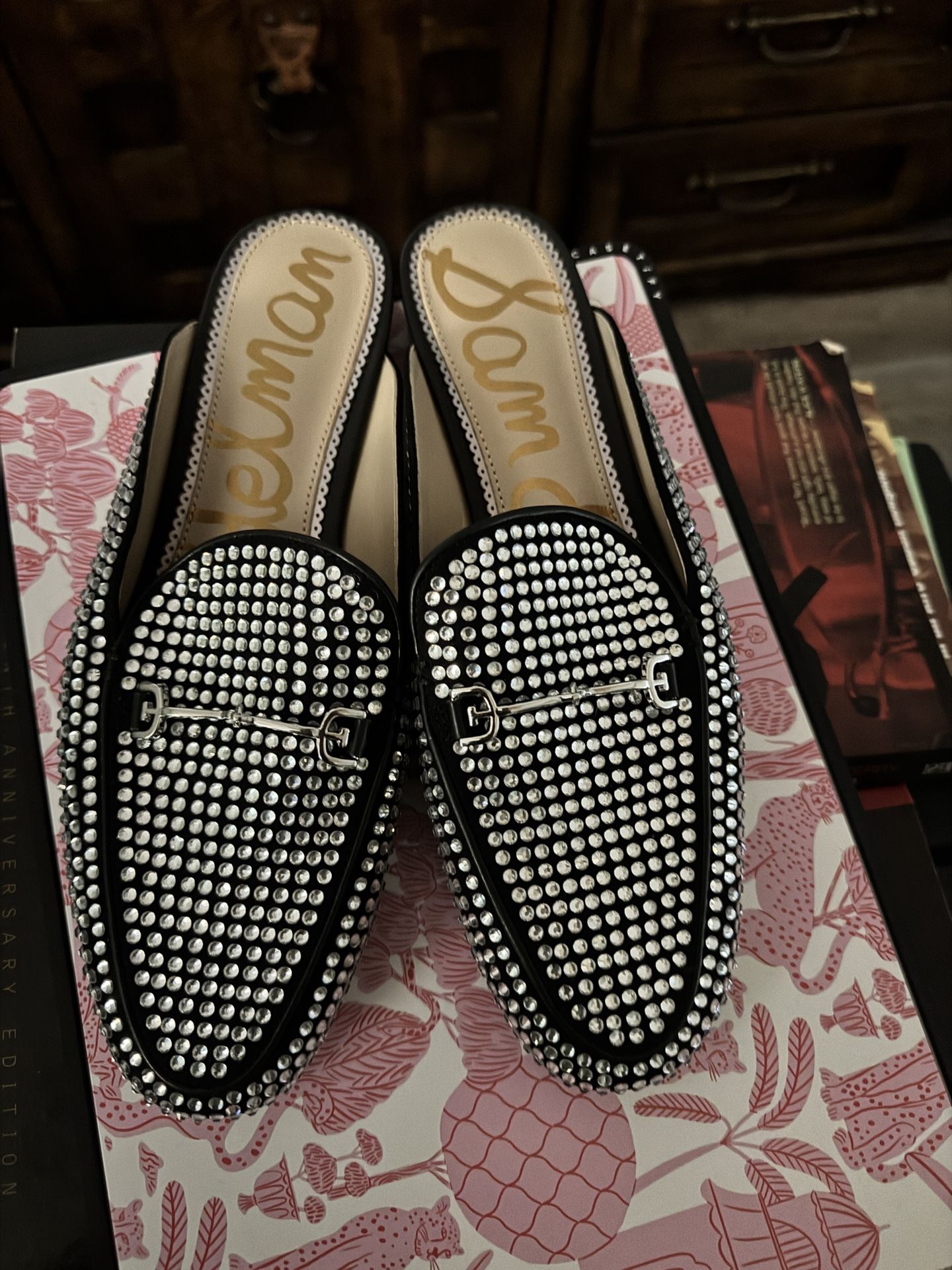 Sam Edelman Lorraine Slippers With Crystals 
