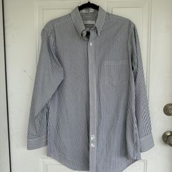 Geoffrey Beene Comfort Stretch Slim Fit Mens Button Down Shirt Sz 15.5 Wrinkless