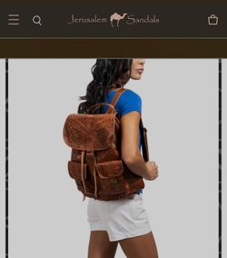 Jerusalem Sandals embossed leather bag