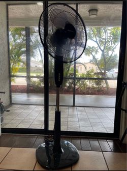Pedestal Fan for Bedroom, Living Room, Office, Adjustable Height, Dual-Layered Blades, 3 Speeds, 3 Modes, Timer, Tilt Head