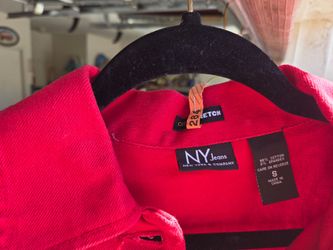 New York & Company NY Jeans Red Jacket Size S