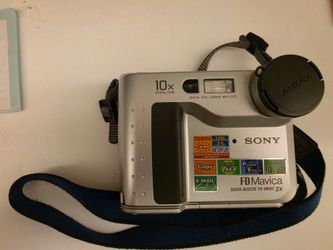 ​Vintage Sony Digital Mavica MVC-FD75 Camera Complete Boxed Kit - Charger, Disks & Accessories - AS-IS