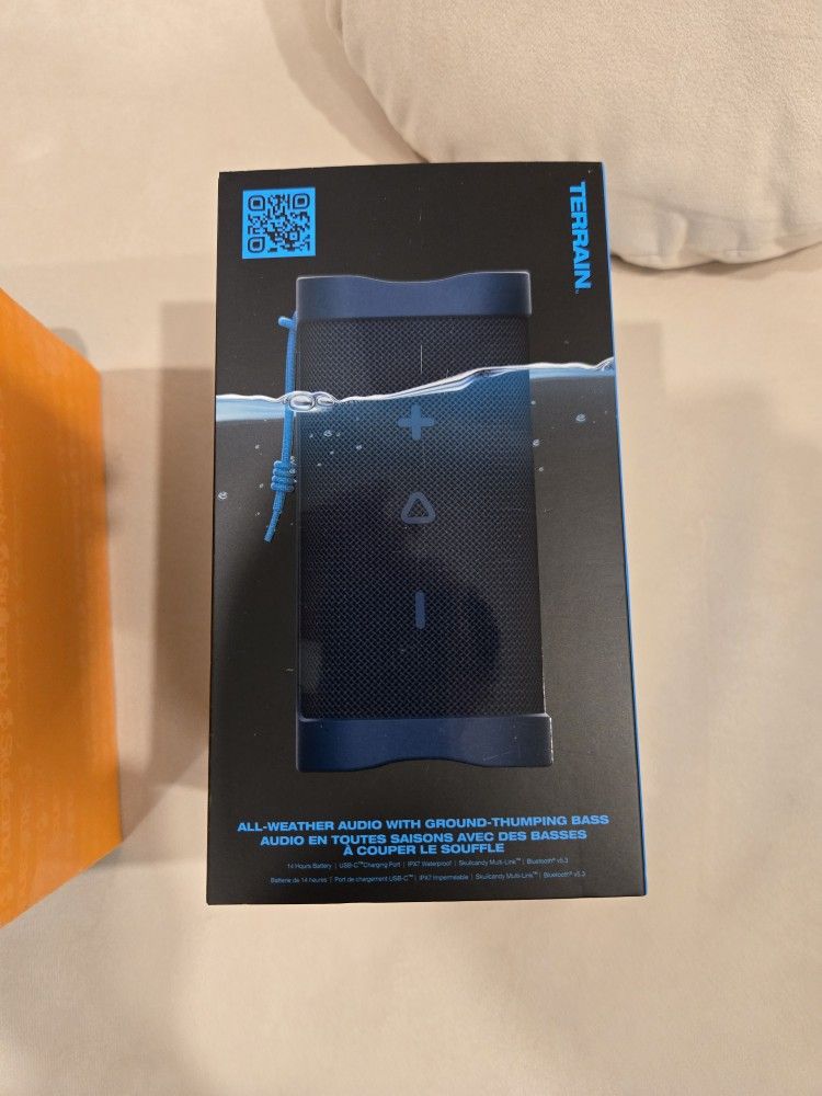 Blue Skullcandy Terrain Bluetooth Wireless Speaker Waterproof
