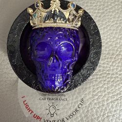 Bath & Bodyworks Royal Crown Skull Color Changing Light up Fragrance Deodorizer Visor Clip Car Vent 