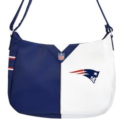 Littlearth New England Patriots NFL Football Team Pebble Split Hobo Bag New