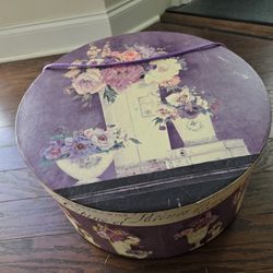 Vintage Floral Hat Box