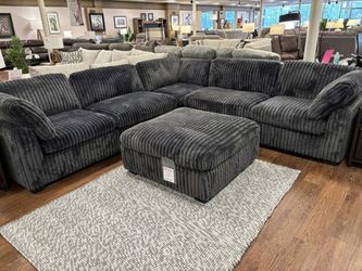 Madness Gun Metal Sectional Couch Set 🌟 Color Options Fast Delivery Only $39 Down Payment 👉 PLEASE ASK FOR JON GREEN WHEN YOU ARRIVE!