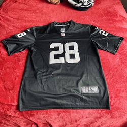 Used Josh Jacobs #28 Las Vegas Raiders Jersey (Large)