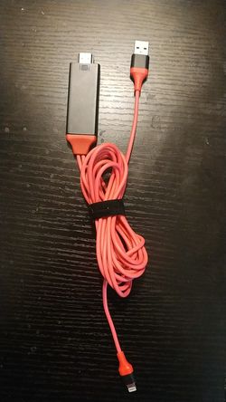 All iPhone to HDMI / USB Data Transfer Durable Cord.