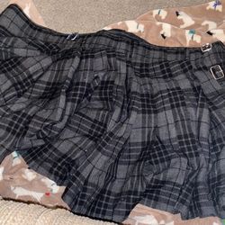 Grey Black watch kilt Mens