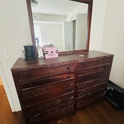 Rustic Dresser with Mirror