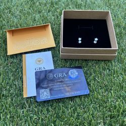 VVS1 Stud Earrings Screw-Back