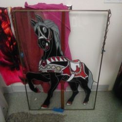 Horse Picture Made Of Glass One Of A Kind