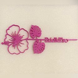 Hibiscus flower with custom name