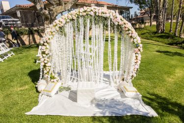 Arch with flowers for wedding party’s events