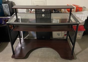 Computer Desk 🤩 cherry-finished wood