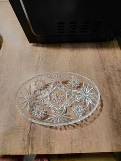 Vintage oval dish anchor Hocking crystal or glass