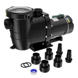 Pool Pump Above Ground/Inground 2 HP 6900GPH Powerful Selfpriming Pool Pump