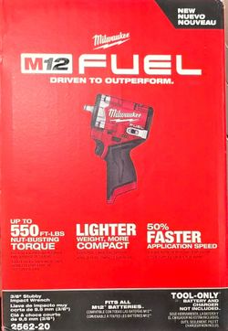 Milwaukee fuel m12 stubby 3/8