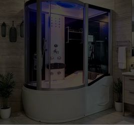 Fully Enclosed Shower (Rainfall) Steamer w stereo and  LED lighting