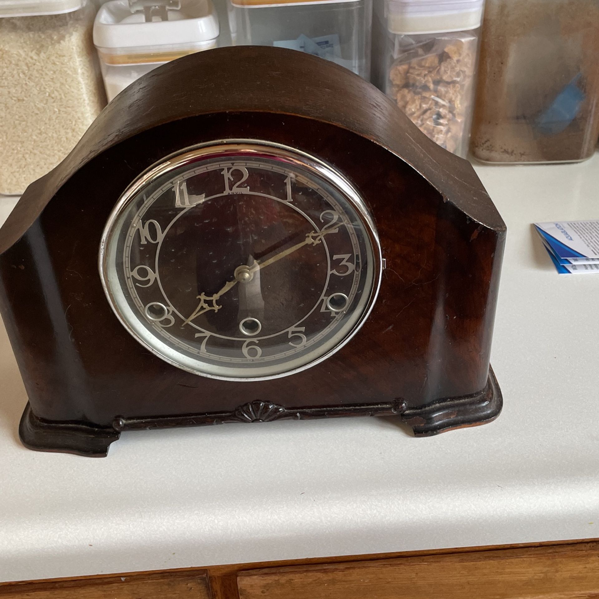 Antique table top chimes clock