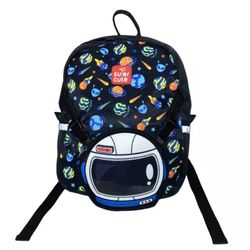Kids School Black Astronaut Backpack