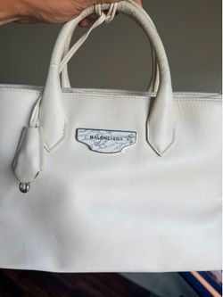Balenciaga cream light white tote