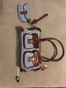 Dooney & Bourke Denim & Leather Tote