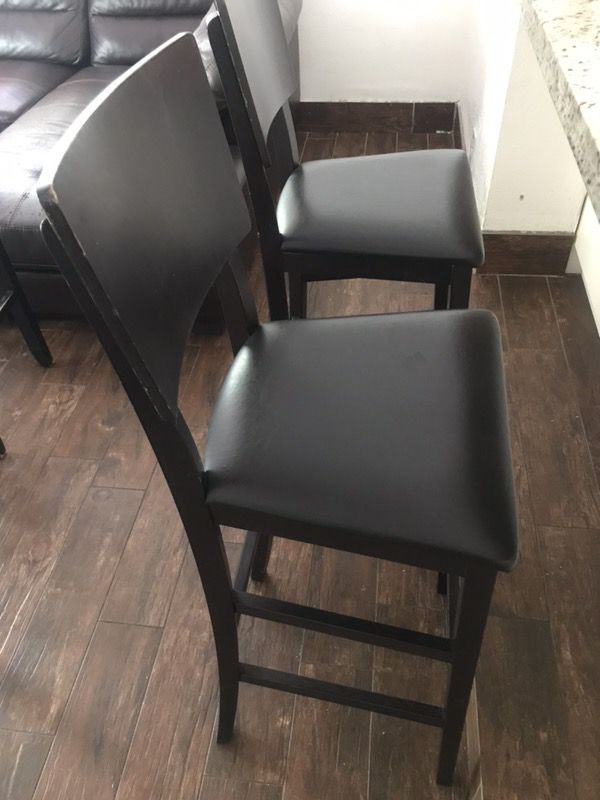 Expresó brown bar stools with pleather