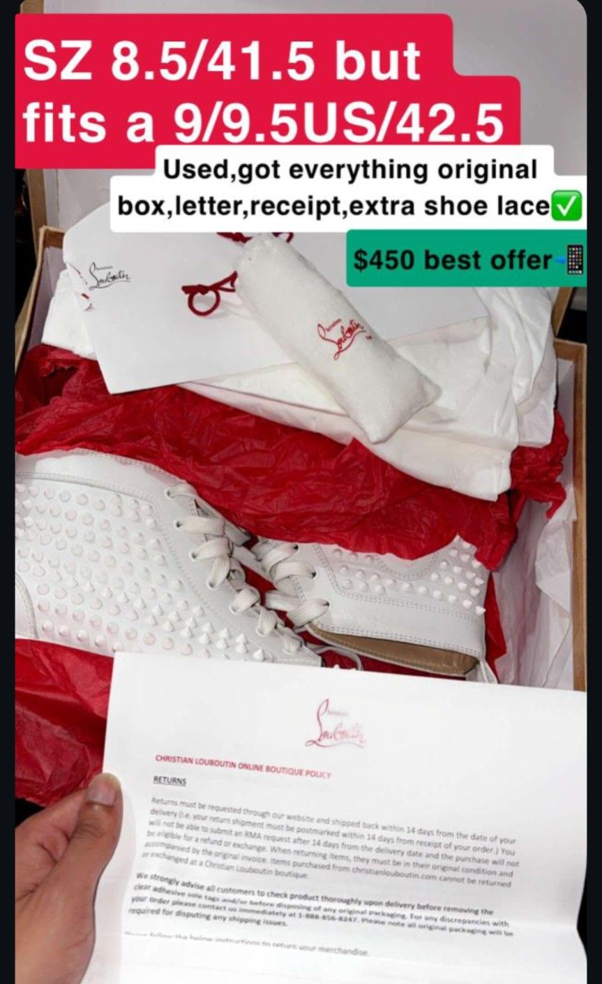 Christian Louboutin (White) Red Bottoms 