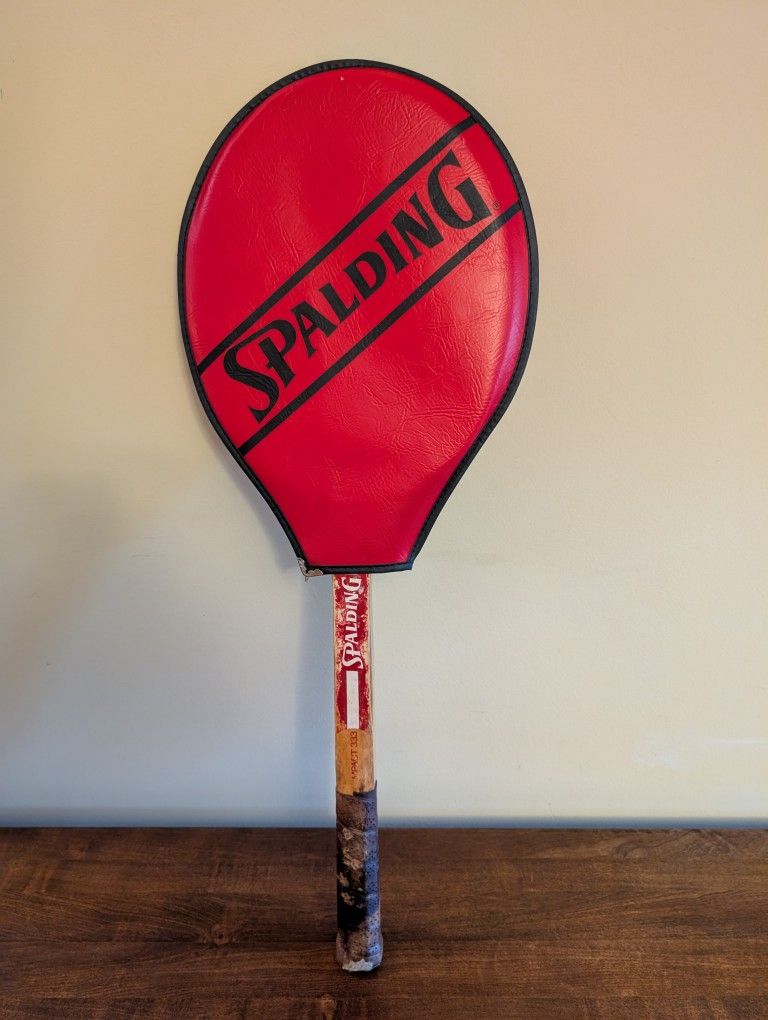 Vintage Wood Tennis Racquet Spalding Pancho Gonzalez with Head Cover