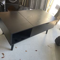 Center Table With Storage Cabinet 