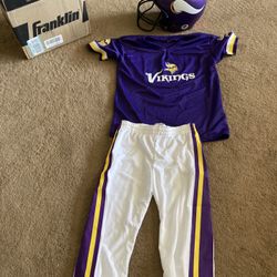 Franklin Football Helmet and Uniform (Minnesota Vikings)