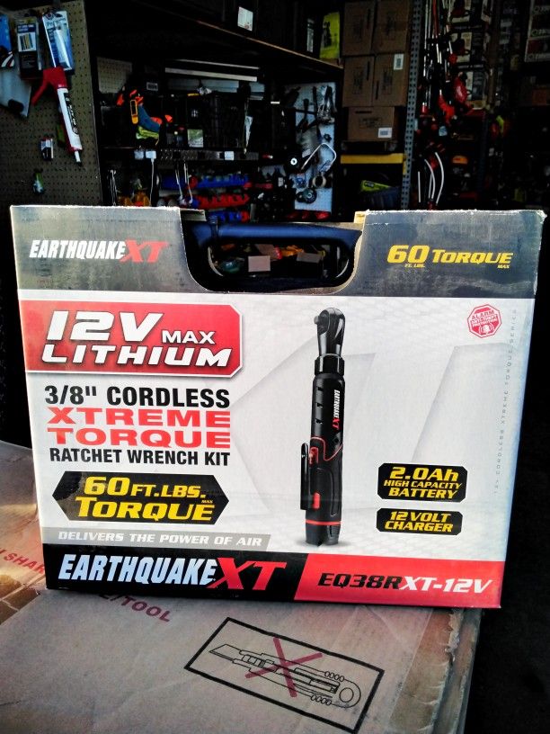 Earthquake 12V Max Lithium 3 8 Cordless Xtreme Torque Ratchet Wrench Kit for Sale in San Bernardino CA OfferUp