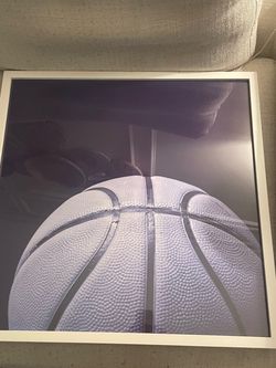 Framed Basketball Close-Up Wall Art
