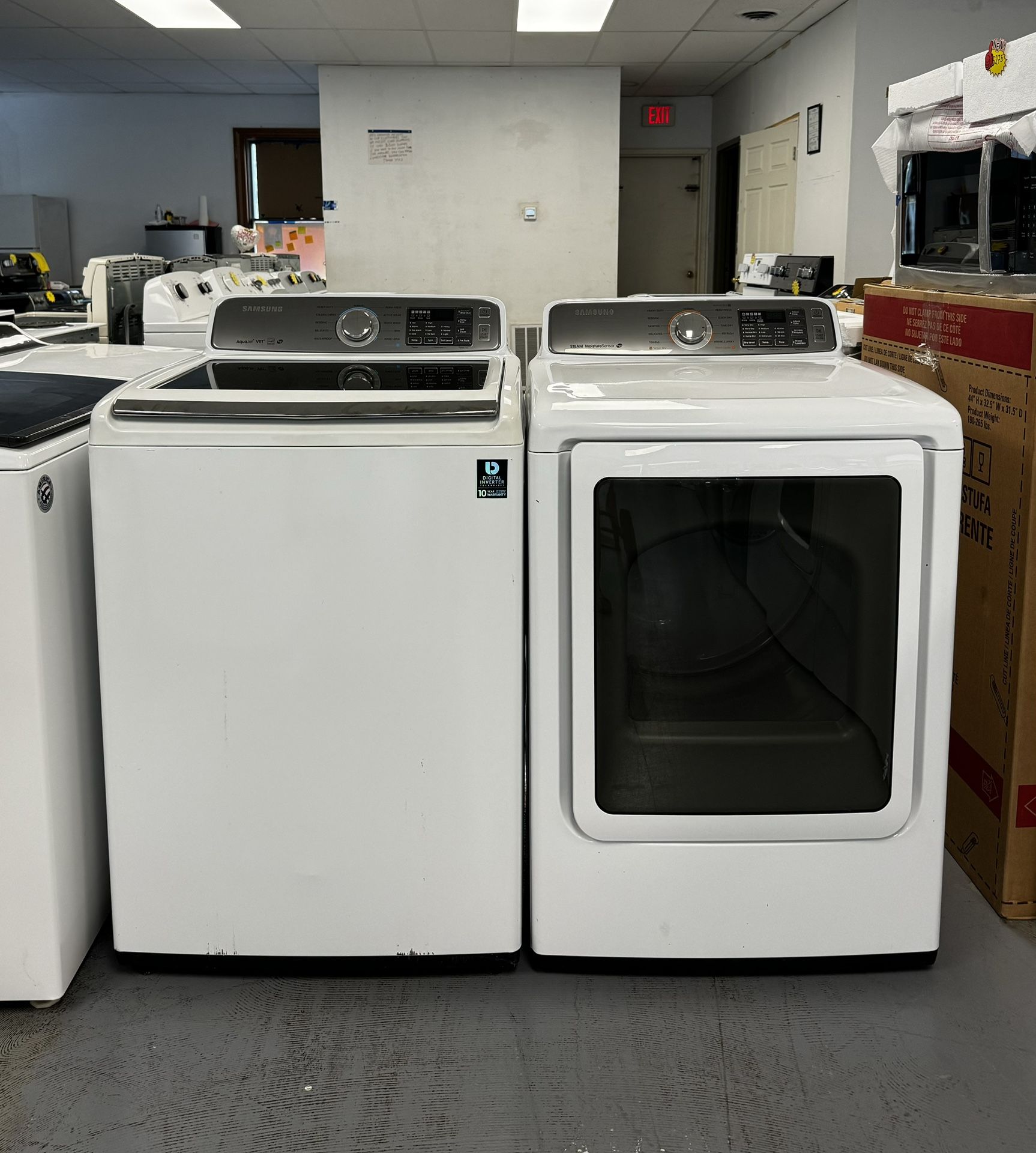Large Capacity Electric Washer Dryer Set in good Condition both works Perfectly Very Clean With Warranty 1216 Hartford Turnpike Vernon CT