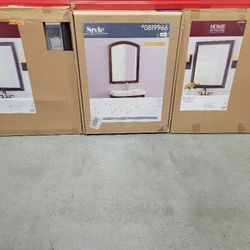 Lot Of (3) beautiful Framed Mirrors Brand New