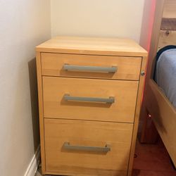 Light Brown 3 Drawer Cabinet 