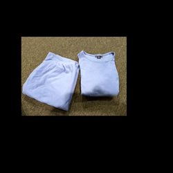 Lands End Women's Long Sleeve Fleece Sleep Set Top Purple pajama 1X 16-18W